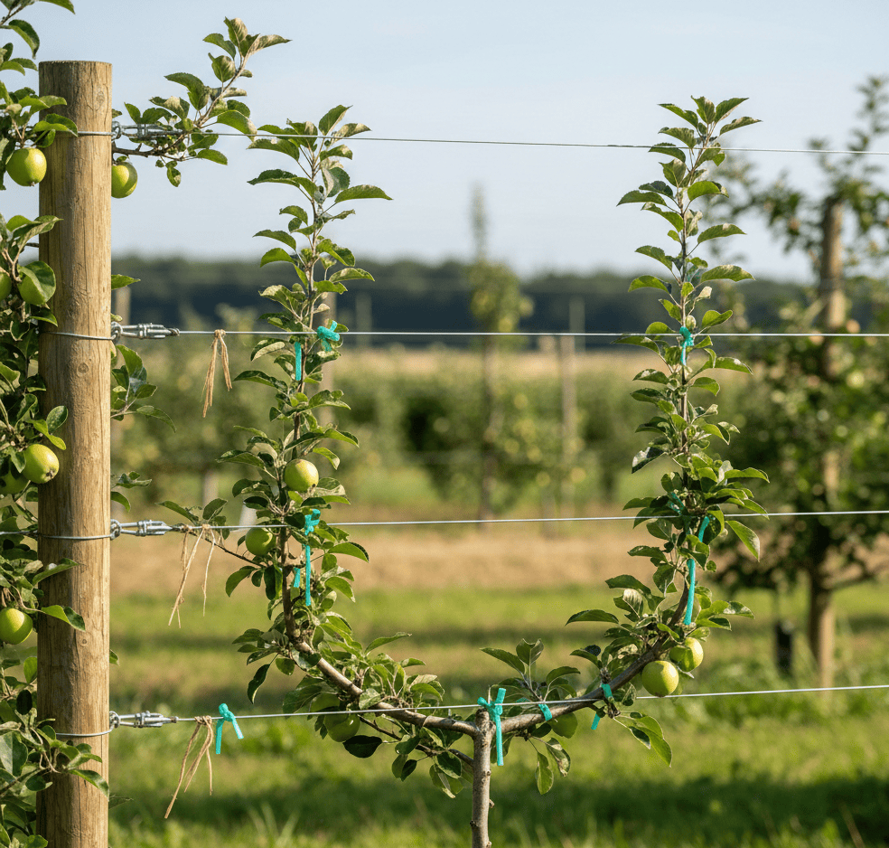 Arbre fruitier palissé en espalier
