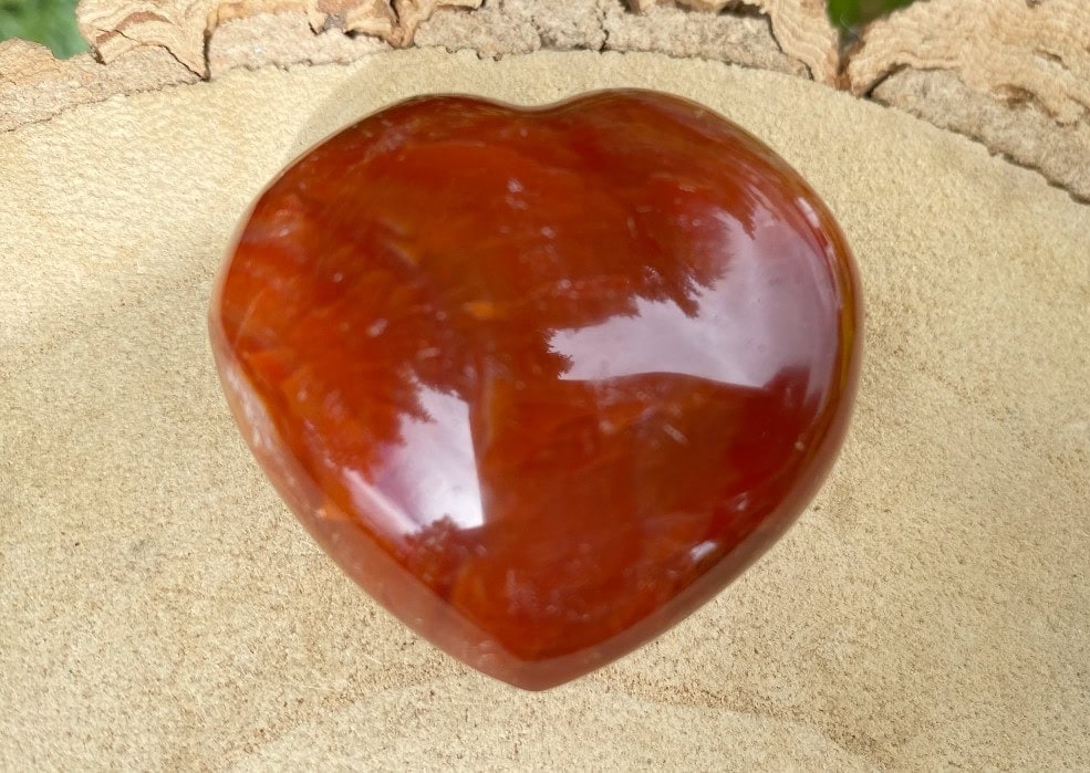 Spiral Crystals UK - Carnelian Heart