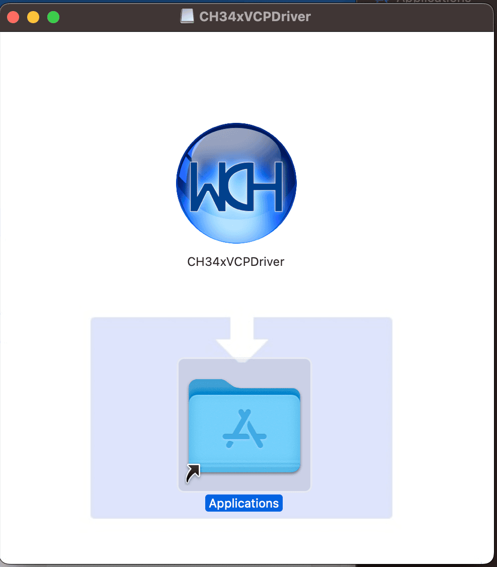 running the ch340 driver dmg file