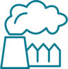 manufacturing icon teal