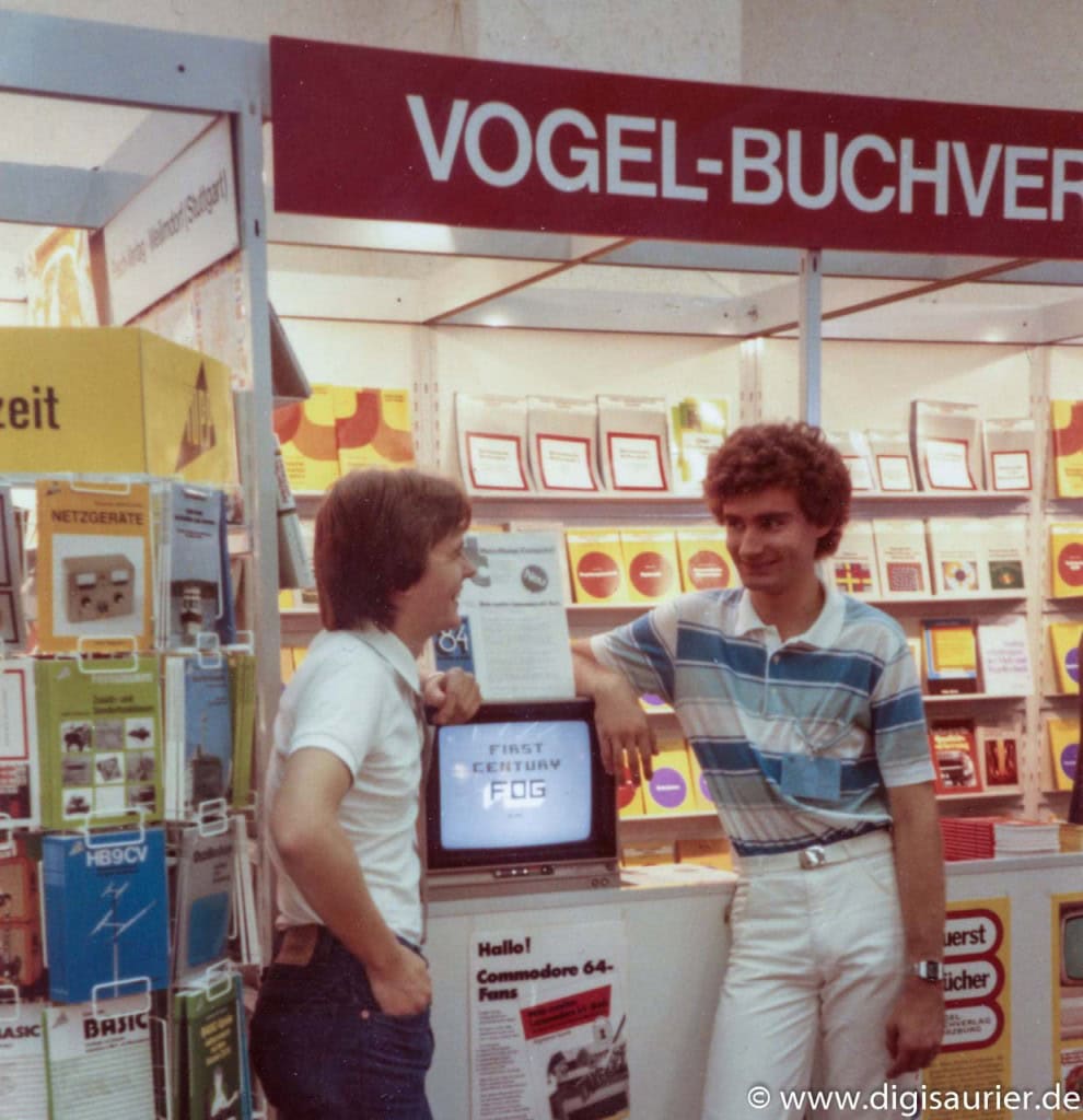 Hannes, Christian und das C64 Buch - am Stand vom Vogel-Verlag