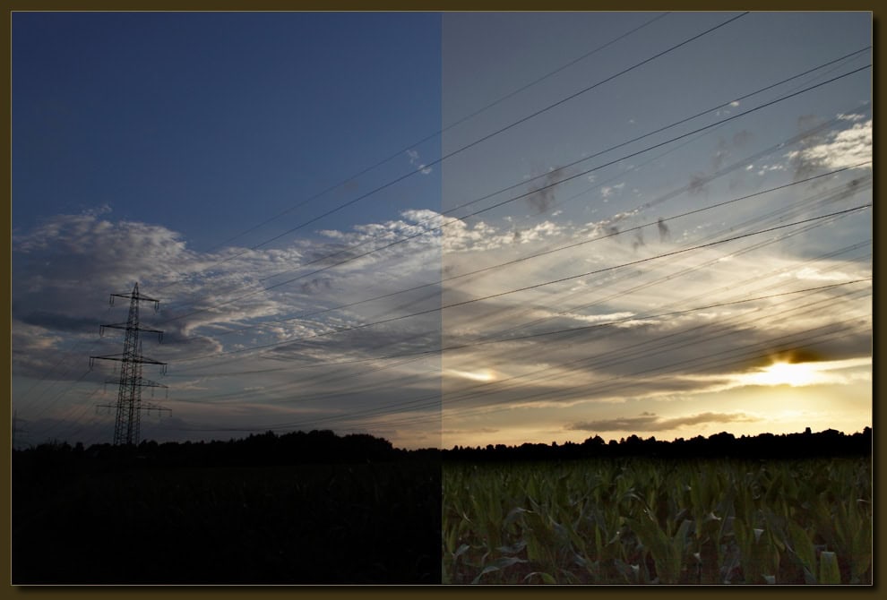 Der Unterschied: rechts RAW, links JPEG (via dieolsenbande.de)