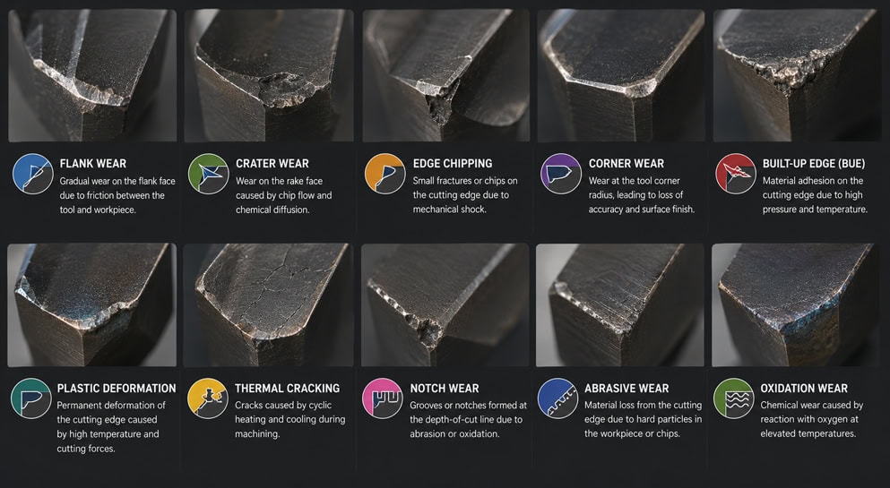 TYPES OF TOOL WEAR IN CNC MACHINING