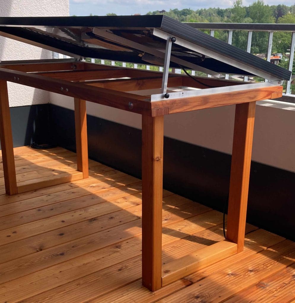 Solartisch mit 11° Neigung Solartisch mit 11° Neigung
