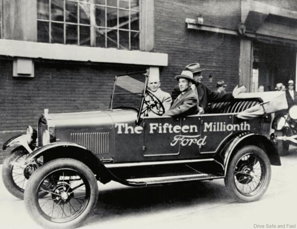 Ford drives his father, Henry