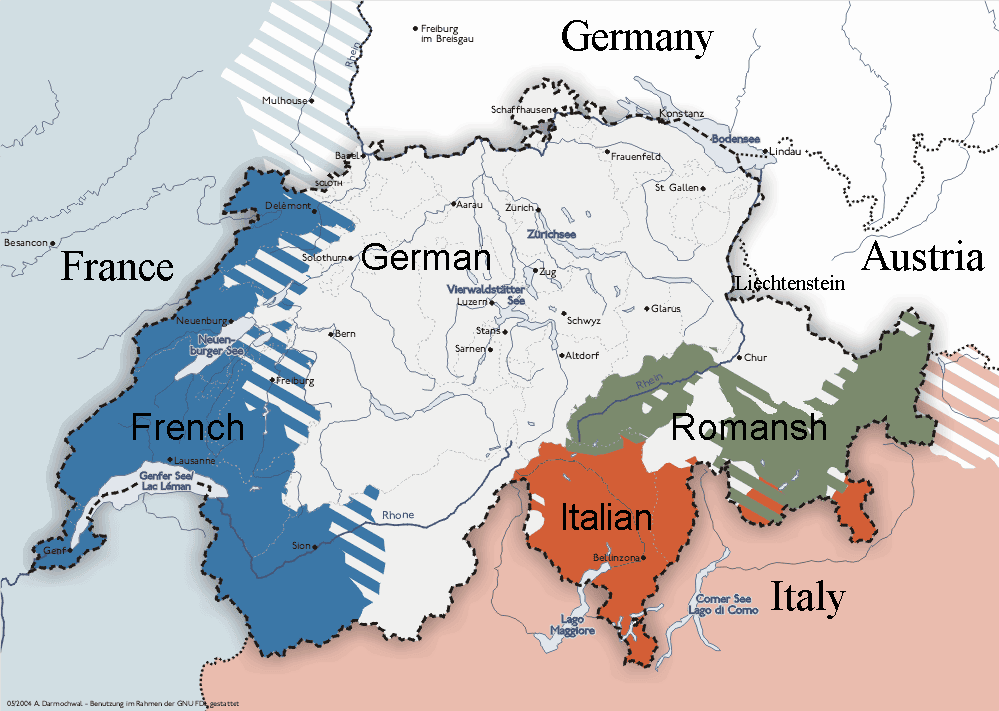 Map of Switzerland