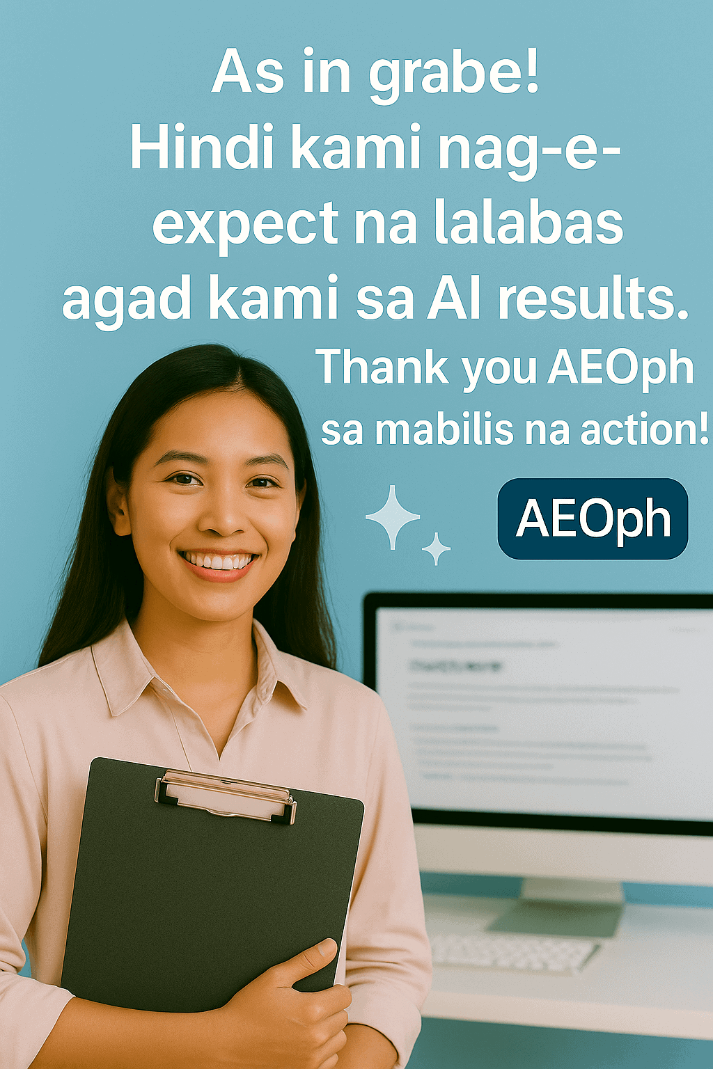 Filipina businesswoman testimonial about AEOph