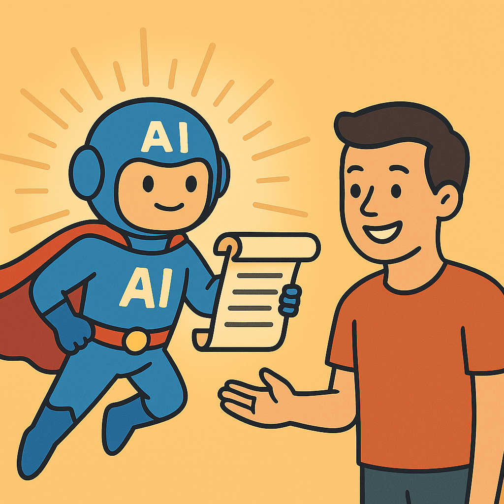 prompt mapping for AI marketing superhero assistant visual