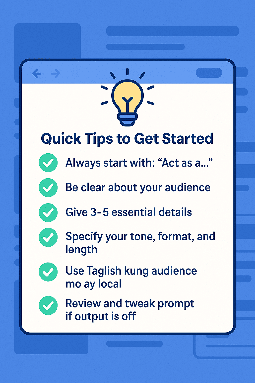 prompt mapping for AI marketing checklist illustration