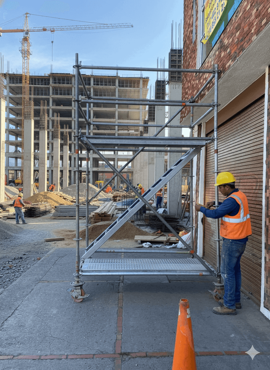 Escaleras internas para andamio certificado y tubular en Bogotá