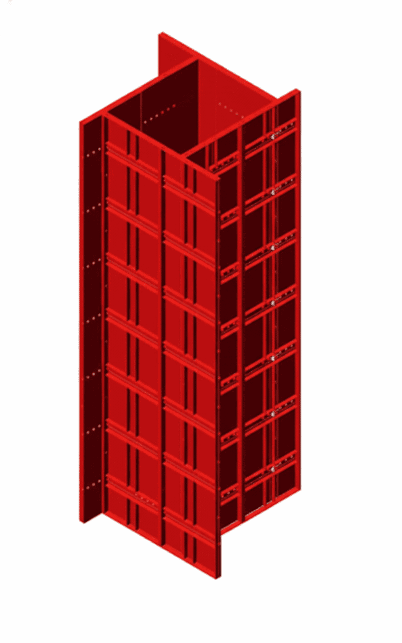 Sistema de encofrado metálico para muros de concreto
