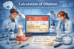 Scientist performing precise dilution in laboratory