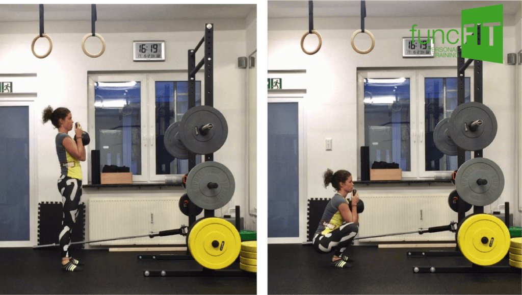 Krafttraining für Frauen Goblet Squat 