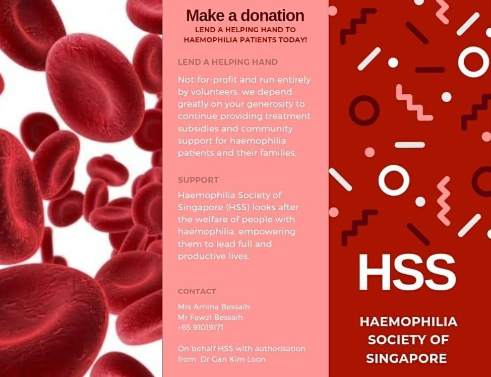 Lend a helping hand to Haemophilia, giving.sg campaign
