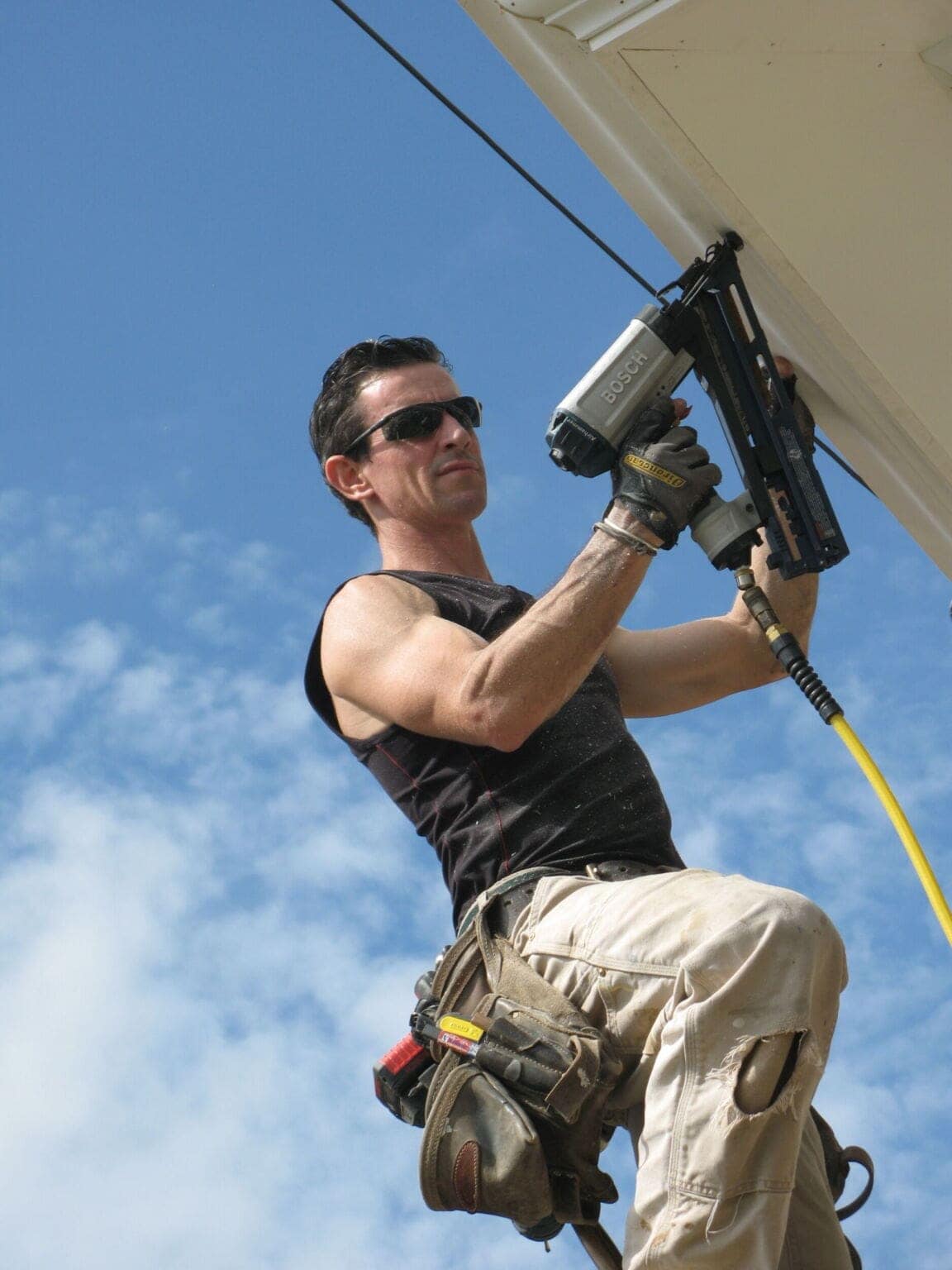 Mark installing Fypon on the front porch Our front porch renovation project MyFixitUpLife MyFixitUpLife Mark installing Fypon molding on the front porch
