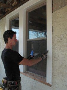 Mark putting in a window MyFixitUpLife