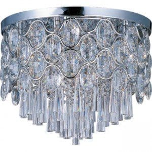 Taniya Nayak Cascade Twelve Light Flush Mount in Polished Chrome MyFixitUpLife