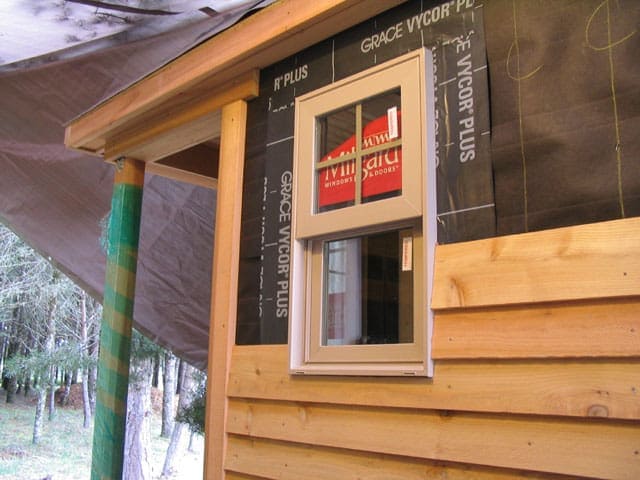 Cedar Siding Install Cedar siding install with Vycor flashing WRB and corner boards courtesty Todd Miller Architecture