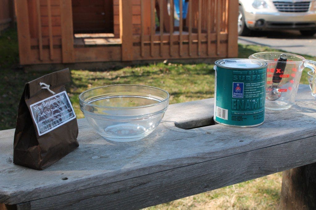 Our painting supplies How to update old nesting tables with leftover paint MyFixitUpLife Our painting supplies