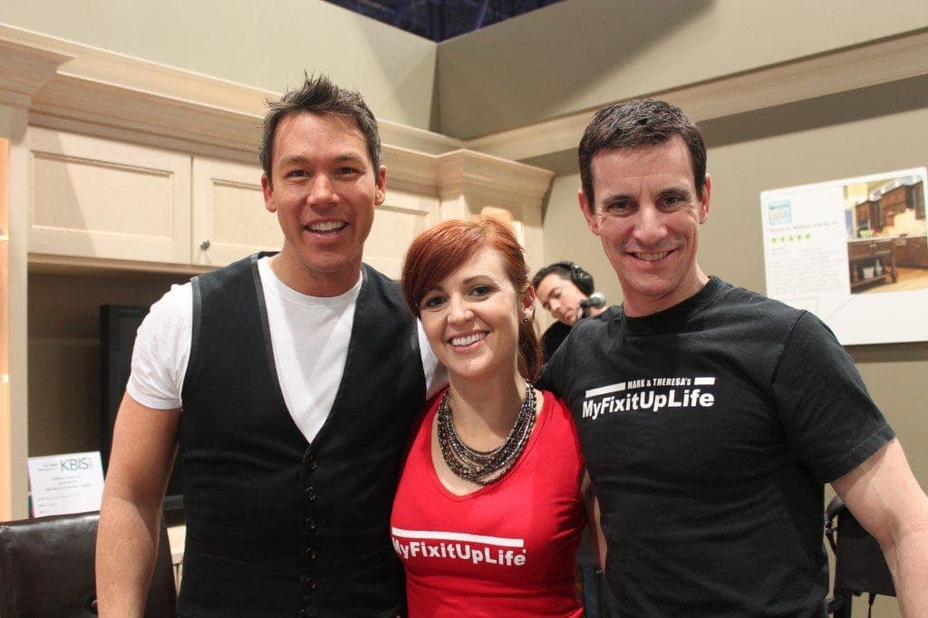 David Bromstad Theresa Mark at KBIS MyFixitUpLife talk show Designing home solving clutter and trending colors with David Bromstad MyFixitUpLife MyFixitUpLife David Bromstad Theresa Mark at KBIS