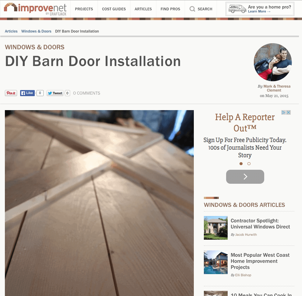 Improvenet Barn Door MyFixitUpLife How to Make a DIY Barn Door for Your Home MyFixitUpLife MyFixitUpLife Improvenet Barn Door MyFixitUpLife