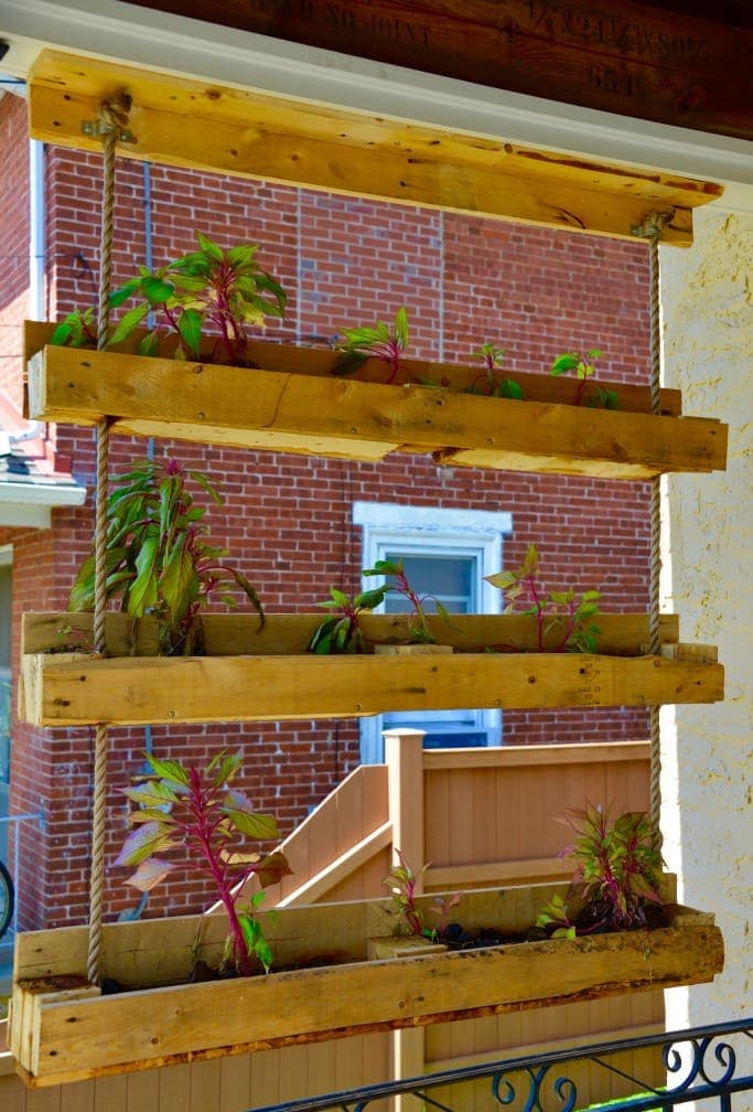 Bernzomatic pallet project Pallet project inspired Making the Hanging Gardens of Pallet On Planter MyFixitUpLife MyFixitUpLife Bernzomatic pallet project