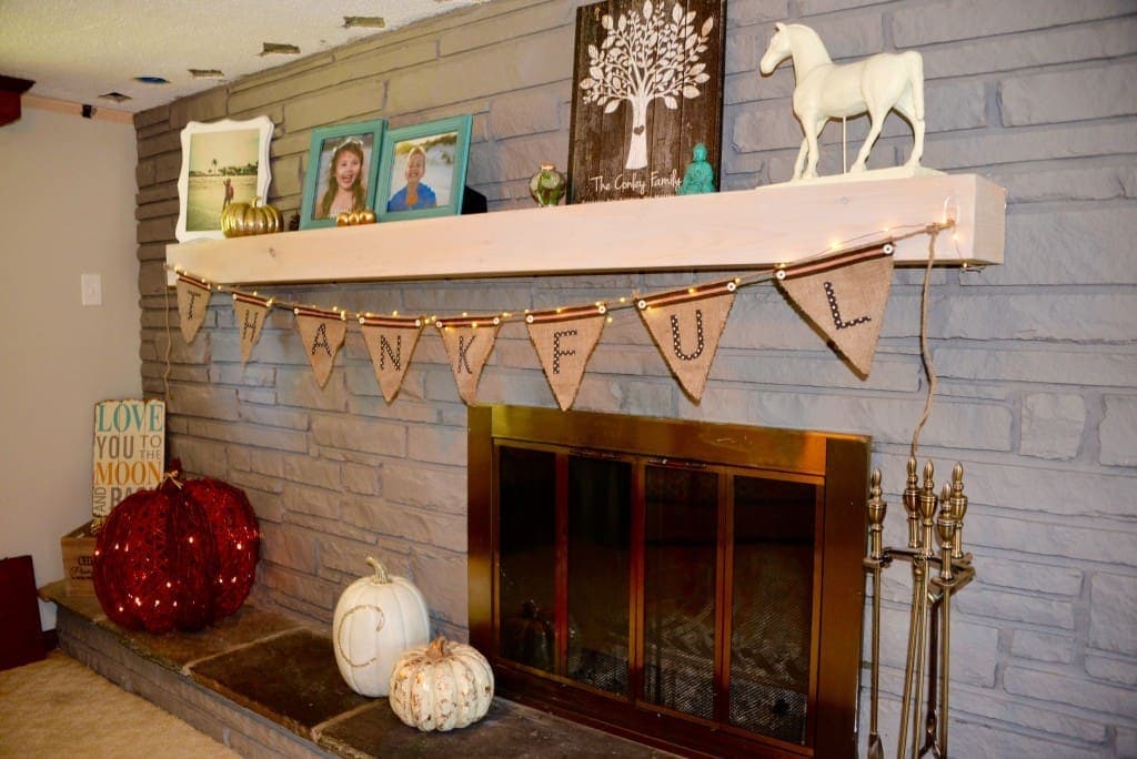 2015 MyFixitUpLife After Mantel How to make a DIY modern mantle MyFixitUpLife MyFixitUpLife mantle makeover ideas