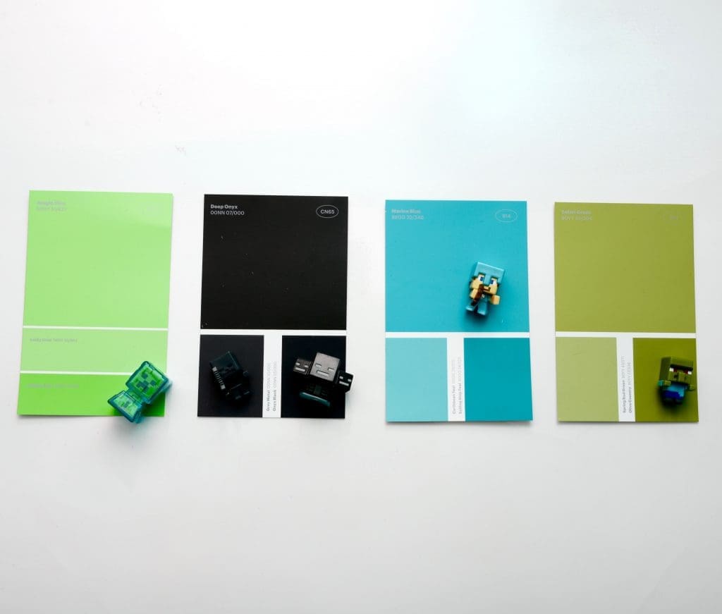 Jack wants to use these Minecraft mini figures in his room 