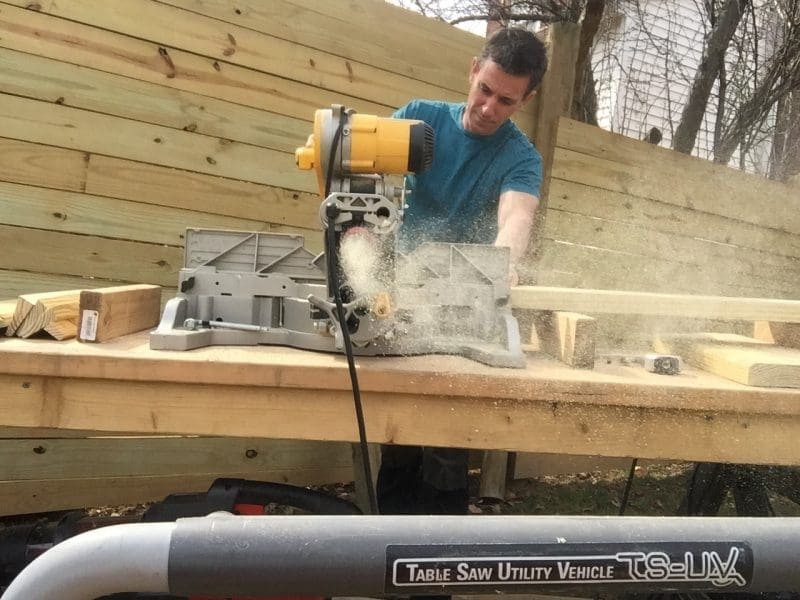 MyFixitUpLife DIY Woodworking Projects Planter Water Feature 7042 How to make a miter saw work bench with framing lumber MyFixitUpLife MyFixitUpLife miter saw