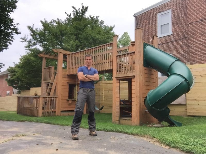 MyFixitUpLife Play Set Thomson WaterSeal 4123 How to clean and stain a wood playset MyFixitUpLife backyard playset