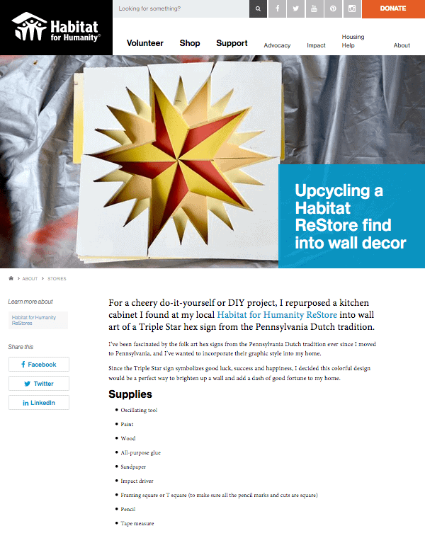 MyFixitUpLife Theresa Habitat ReStore star art upcycle Screenshot1 How to repurpose a cabinet into superstar wall art MyFixitUpLife MyFixitUpLife MyFixitUpLife Theresa Habitat ReStore star art upcycle Screenshot1 repurpose a cabinet