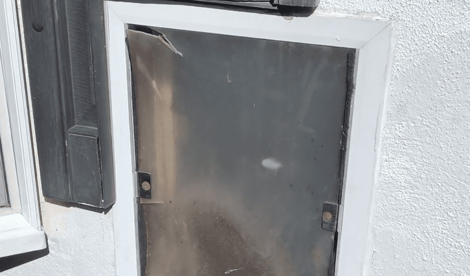 How to Replace a Dog Door by MyFixitUpLife Dog door cover How to permanently seal a dog door hole MyFixitUpLife MyFixitUpLife The dog door that needs to be removed and the hole needs to be covered and secured