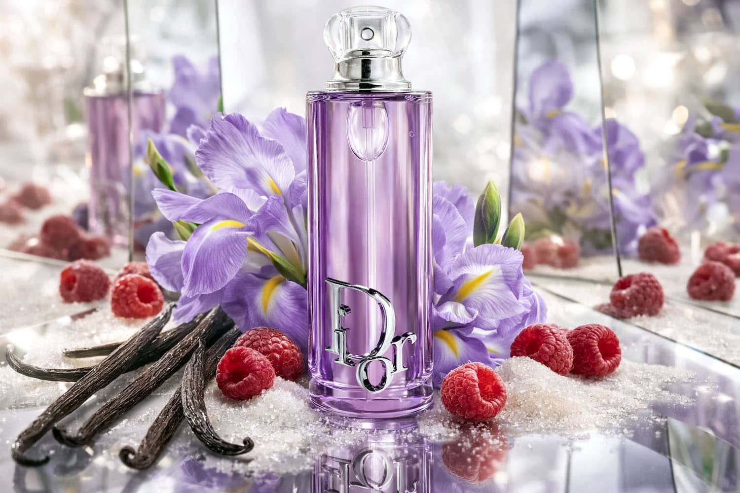 Dior Addict Purple Glow Eau de Parfum launched in 2025 – floral fruity gourmand fragrance with iris and raspberry facets