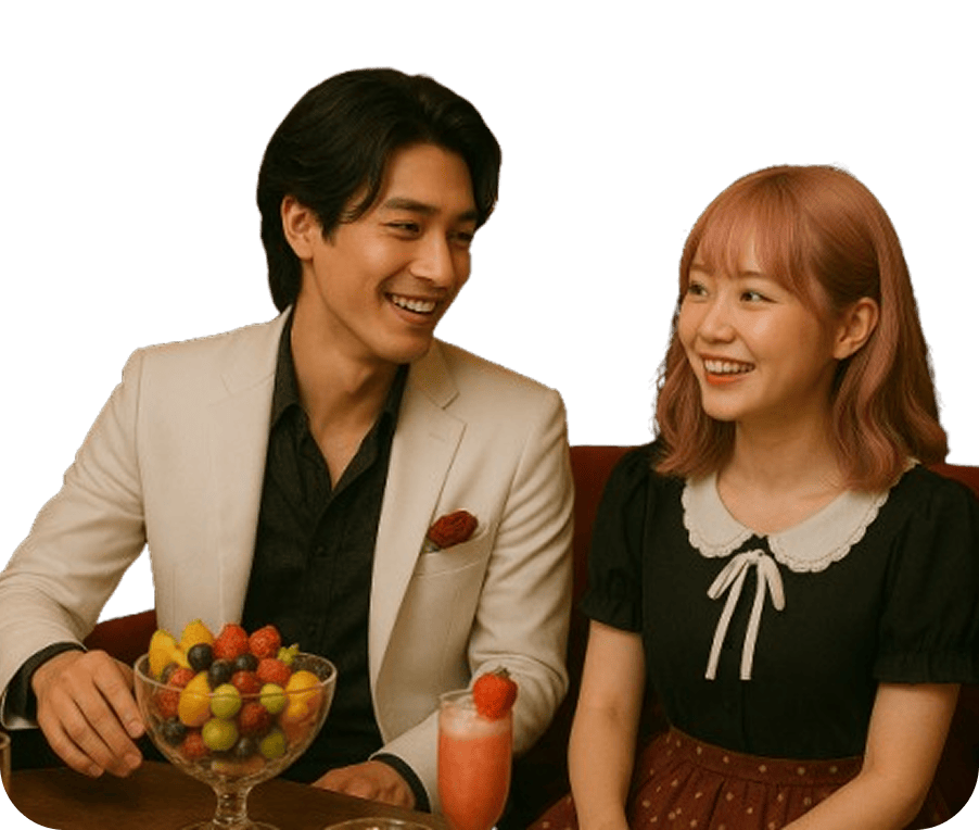 男女で談笑する様子