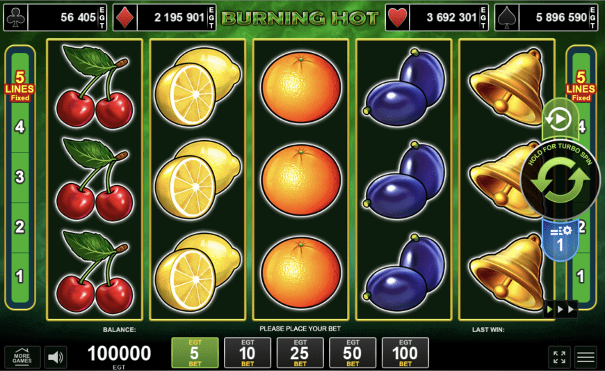 Burning Hot demo фруктовый игровой автомат онлайн