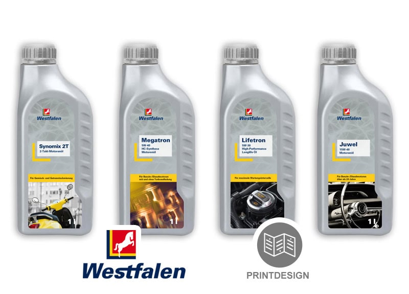 Label für Ölgebinde