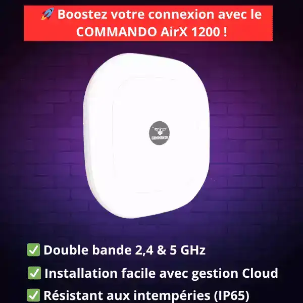 Point d&rsquo;acces COMMANDO AirX 1200 Mbit/s, 2,4 GHz + 5 GHz