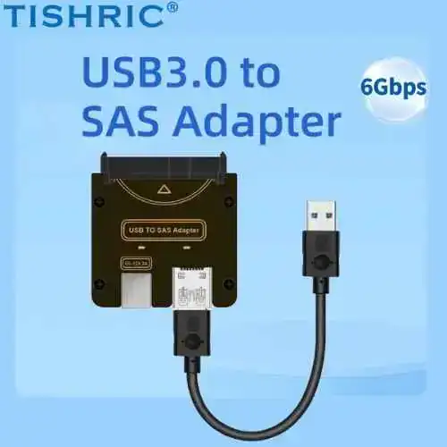 Adaptateur TISHRIC USB vers SAS 29 broches – 6 Gbps