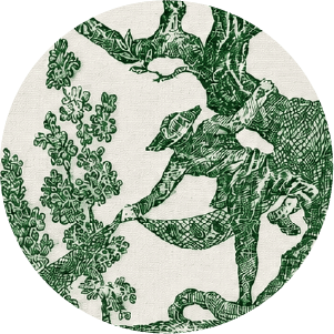 Toile-Jouy-Classique-Vert