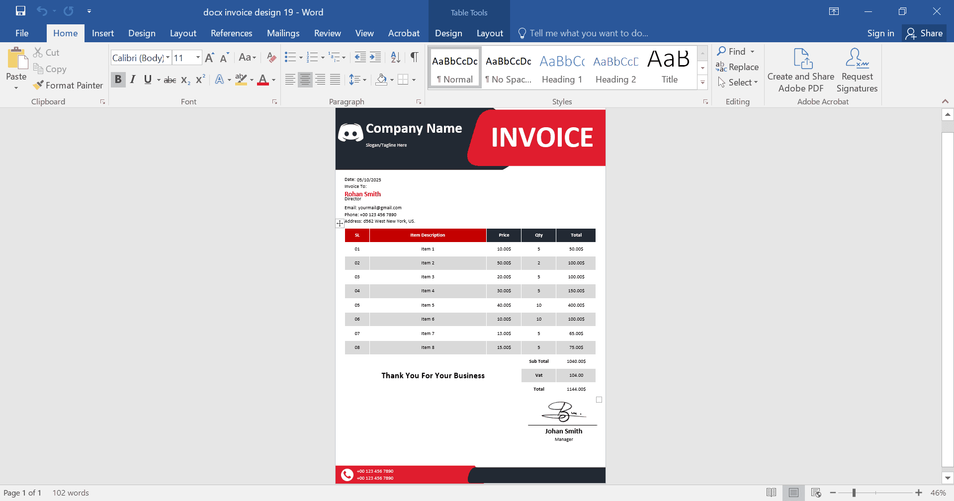 Invoice Preview