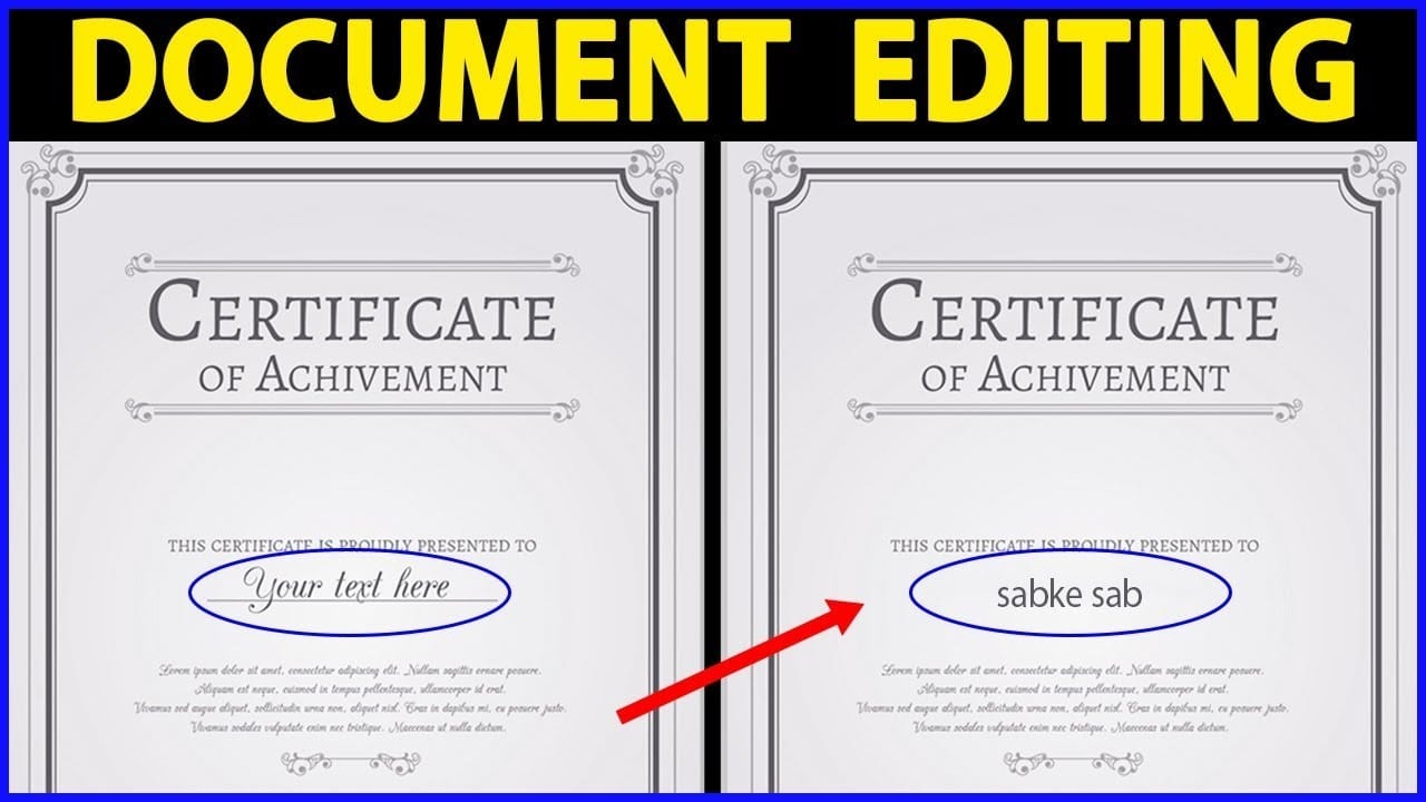 change text in scanned pdf before after preview
