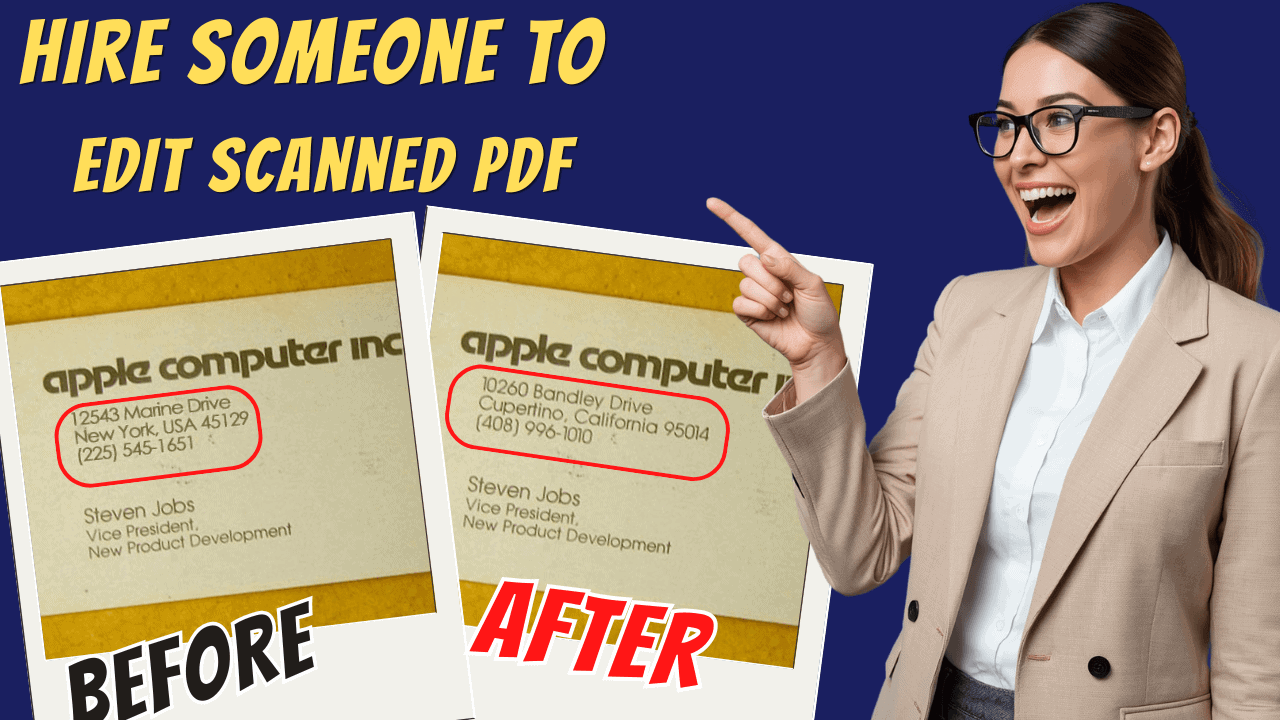 Before and After Scanned PDF Editing Sample