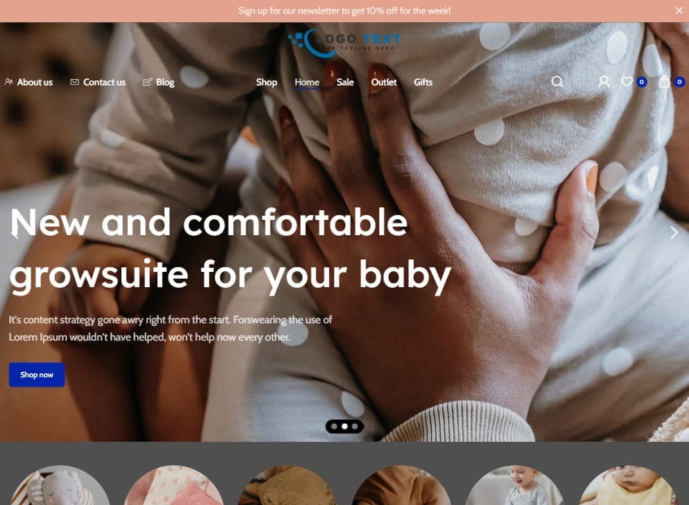 Kids store eCommerce demo preview