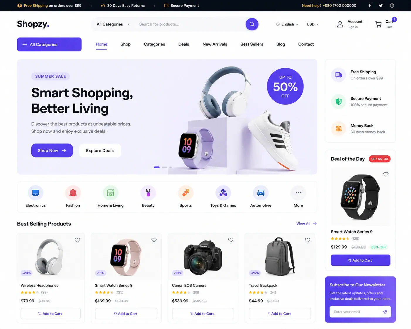 Best ecommerce website design 2026 premium UI preview