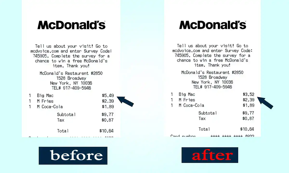 Advanced PDF text editing before after: corrupted text becomes professional document