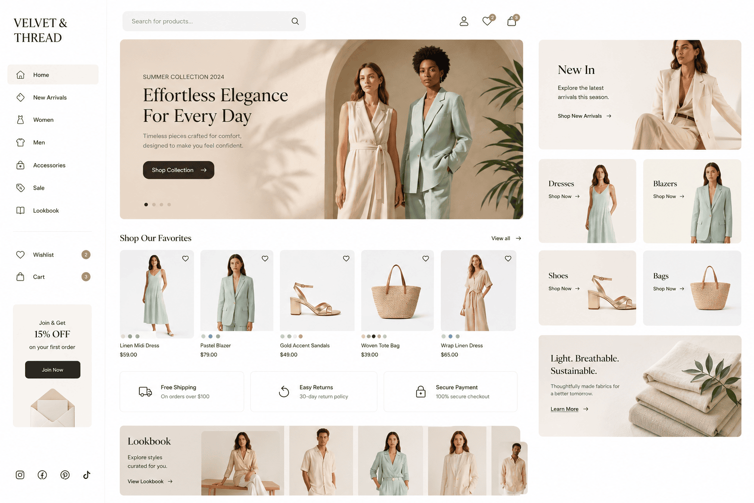 Clean custom e commerce developers layout design by 2nur