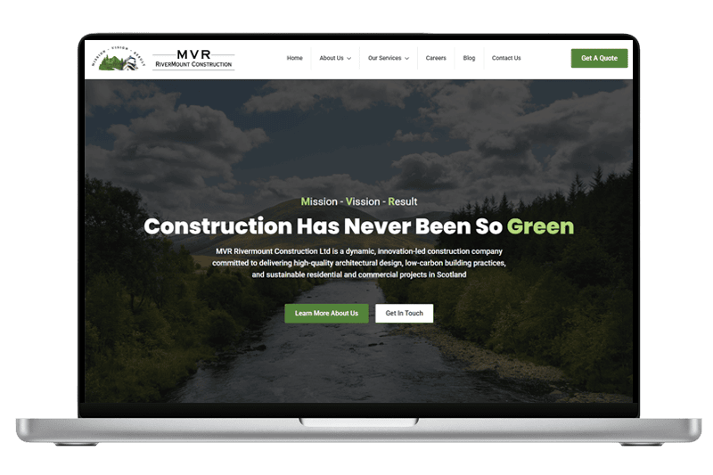 MVR Rivermount Constructions Website Screenshot