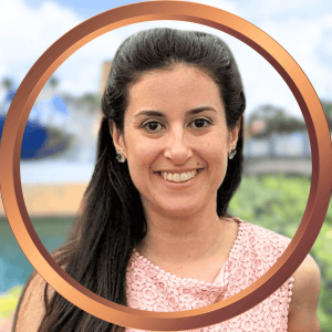 Beautiful woman smiling, promoting luxury travel services at 407 Vacations.