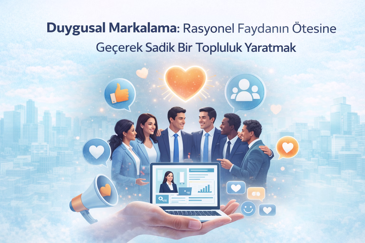 Duygusal markalama ve müşteri sadakati arasındaki bağı gösteren infografik.