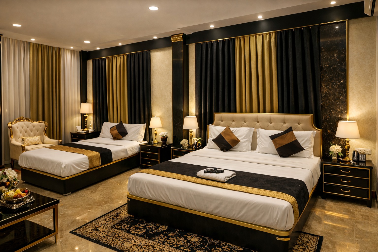 Aarav Hotels Indore deluxe room with modern interior and comfortable bed